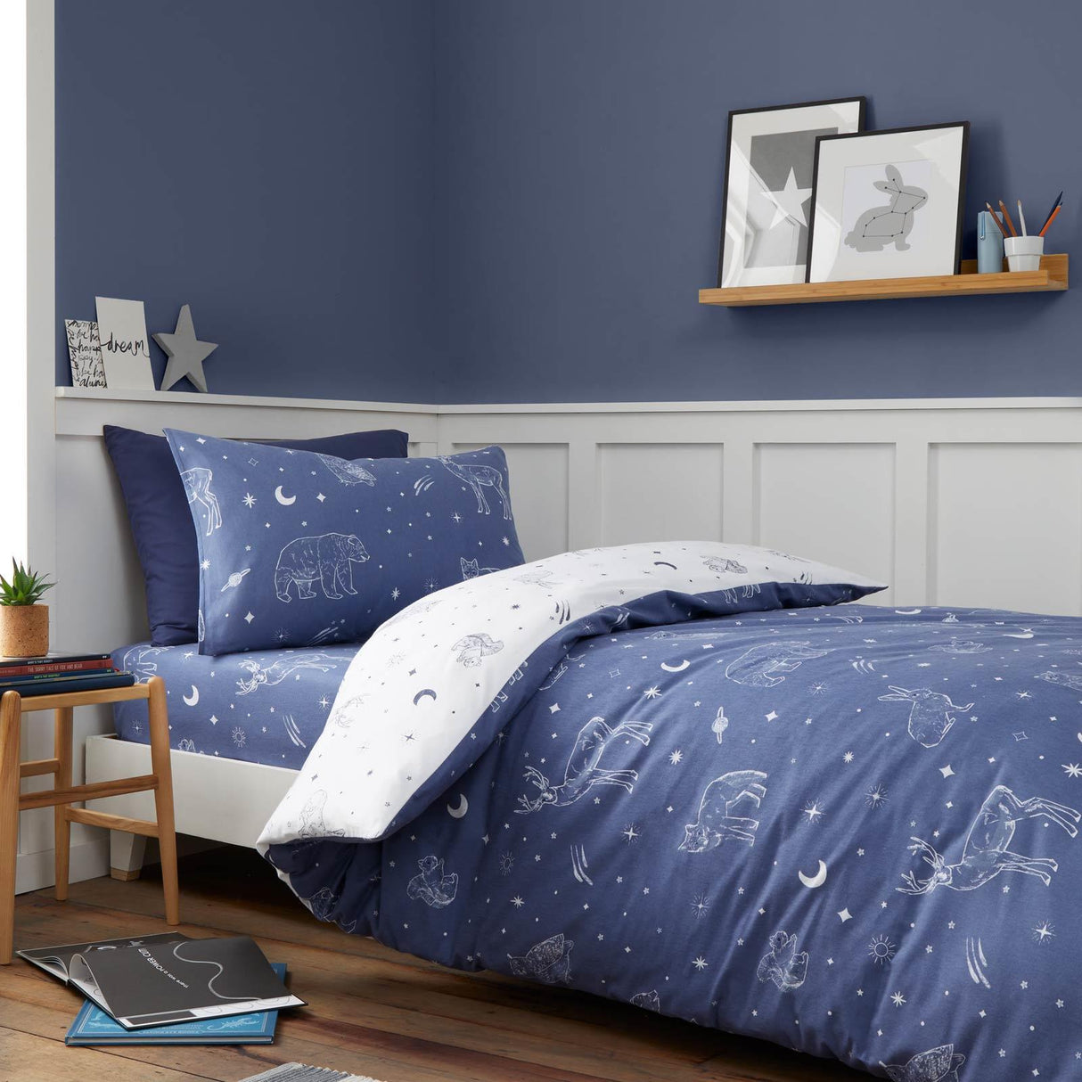 Brushed Starlight Animals Duvet Cover Set