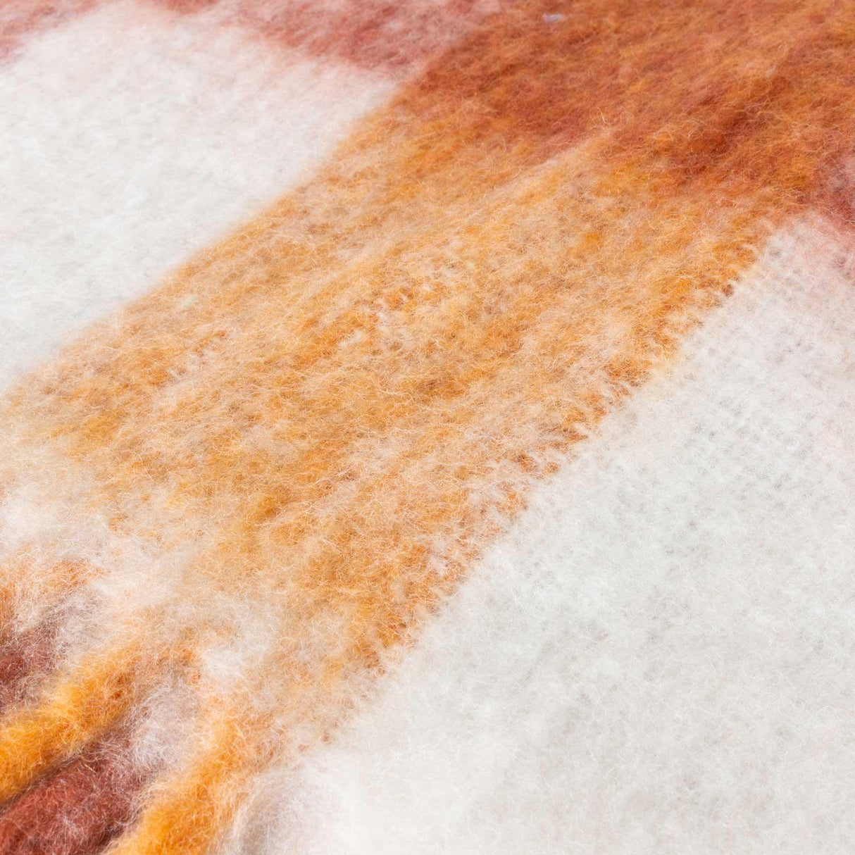 Juno Faux Mohair Check Throw