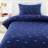 Embroidered Cars Duvet Cover Set