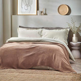 Lark Muslin Cotton Oversized Throw Pink Clay