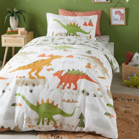 Dino Brushed Duvet Cover Set