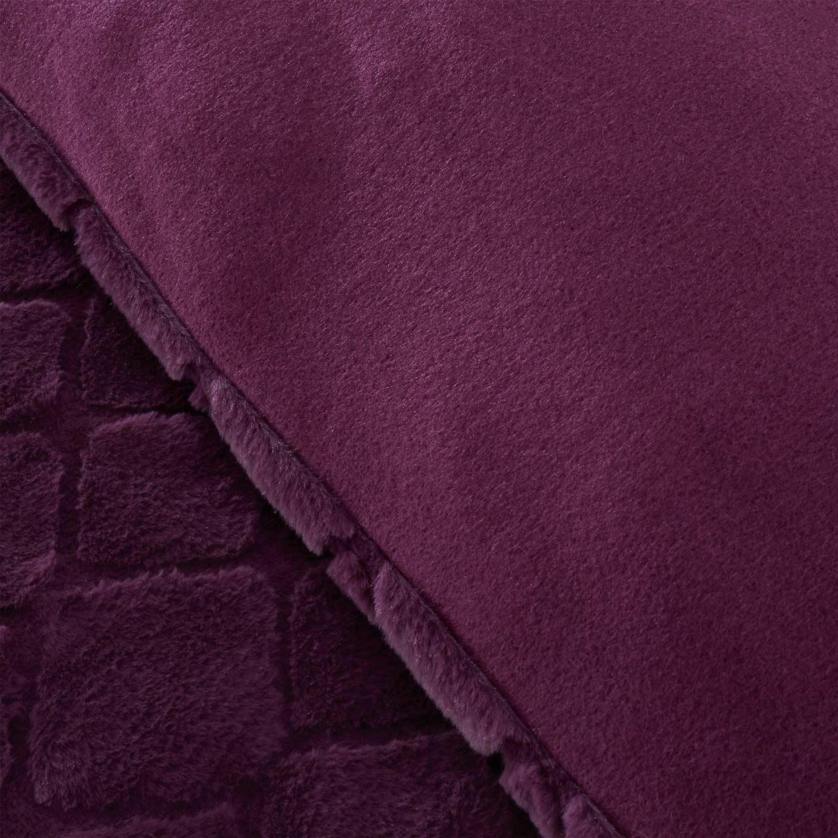 Cosy Diamond Duvet Cover Set Plum