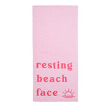 Resting Beach Face Beach Towel