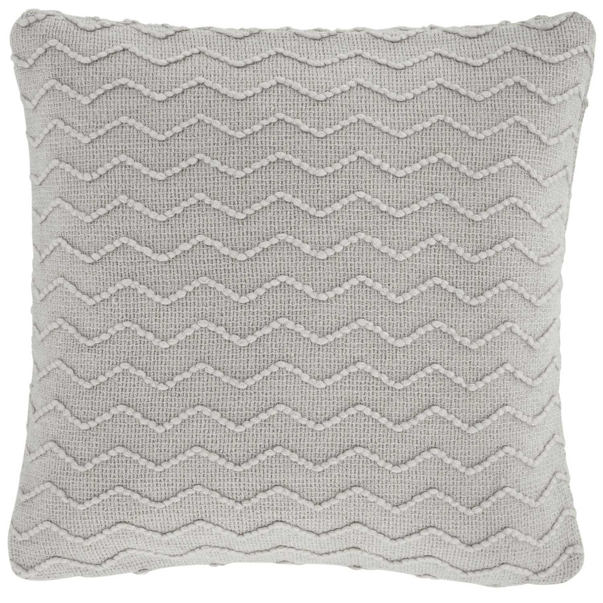 Chevron Knit Cushion Silver