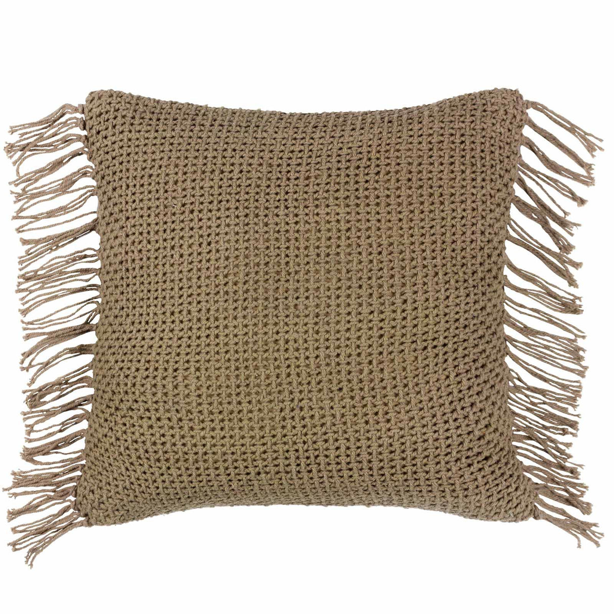 Nimble Fringed Cotton Cushion Cover 18" x 18" (45cm x 45cm)