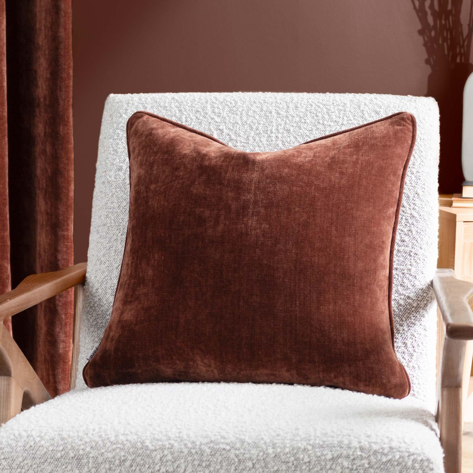 Heavy Chenille Cushion Cover Nutmeg – Ideal Textiles