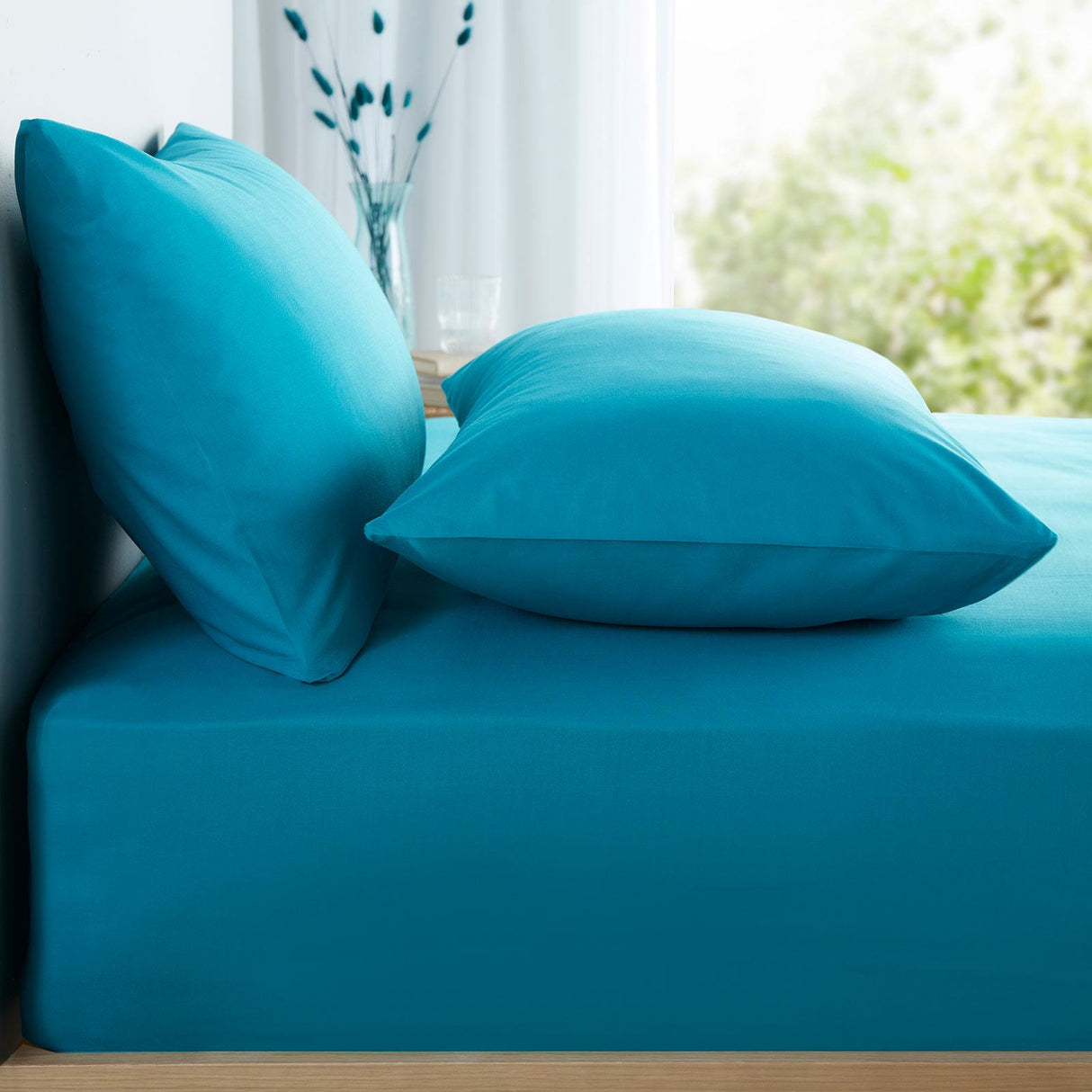 Pure Cotton Fitted Sheet Teal