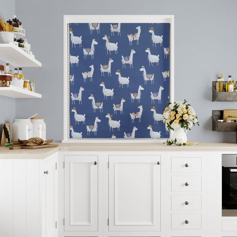 Alpaca Indigo Made To Measure Roman Blind