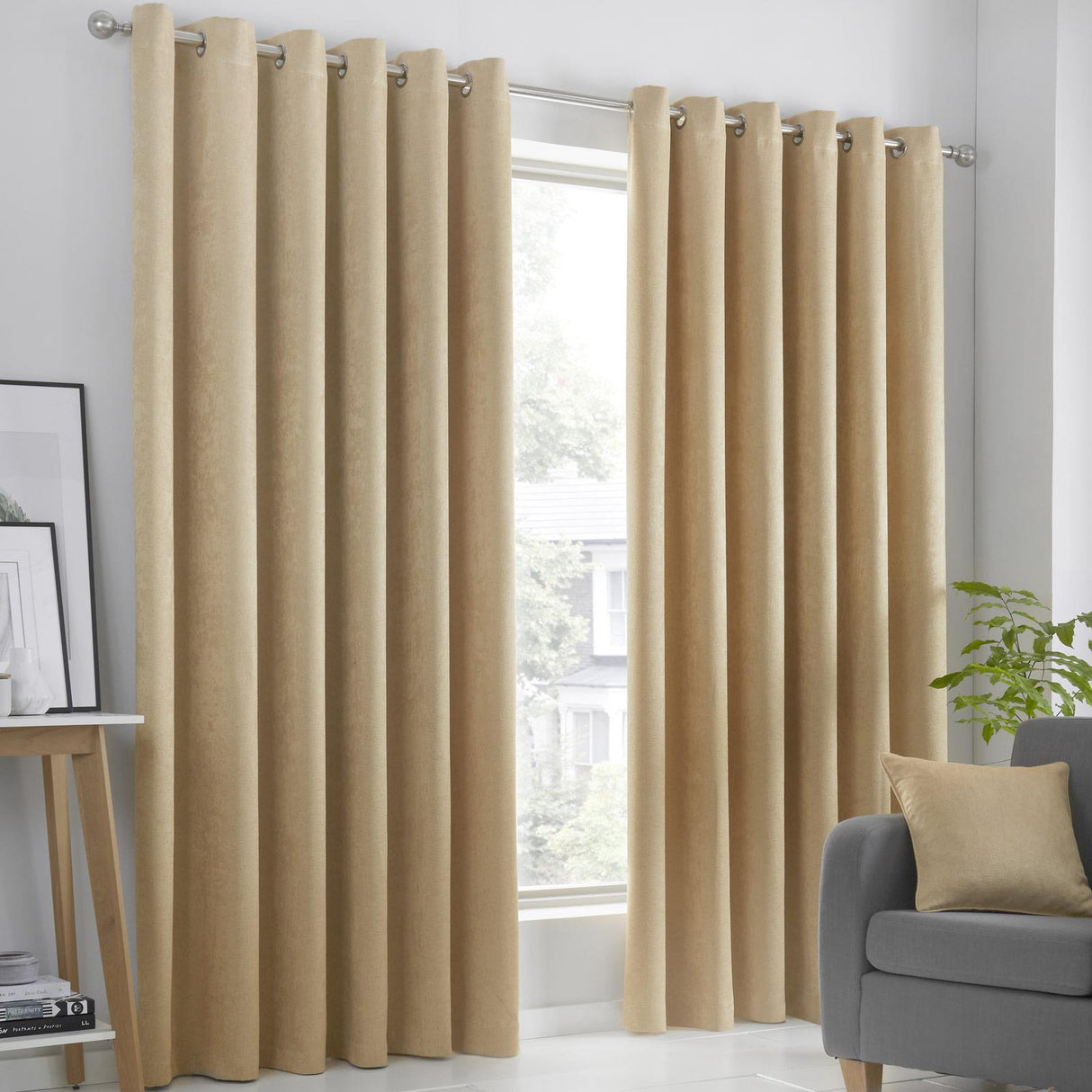 Strata Dim Out Woven Thermal Eyelet Curtains