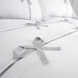 Milo Bow Duvet Cover Set White