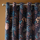 Exotic Leaves Eyelet Curtains