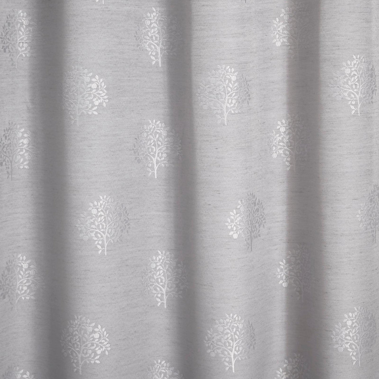 Harvest Jacquard Eyelet Curtains Silver