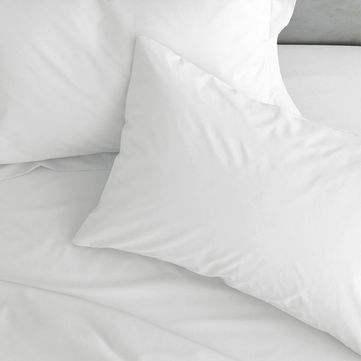 Easy-Iron Percale Pillowcase Pair White