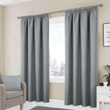 Athos Blackout Tape Top Curtains Grey