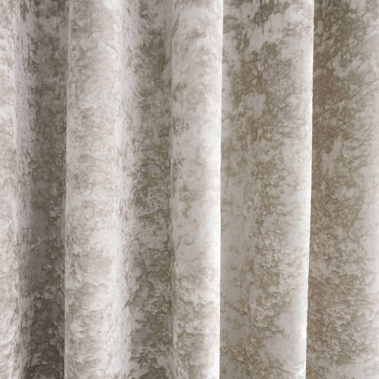 Crushed Velvet Eyelet Curtains Natural