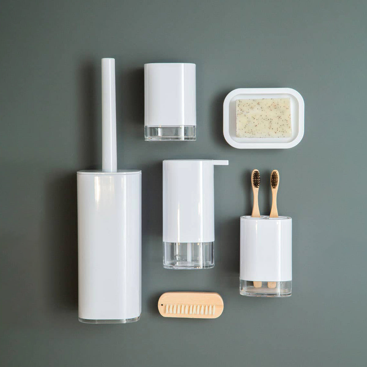 Ando White Toothbrush Holder