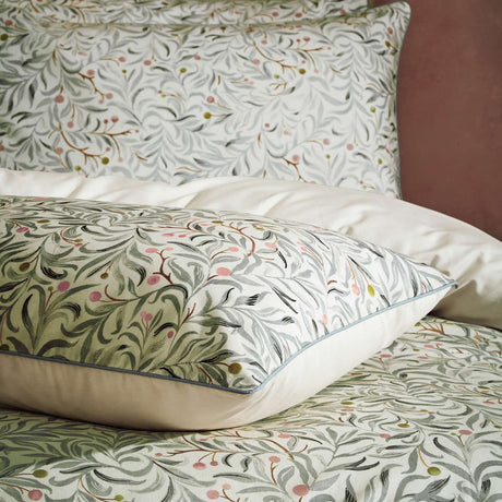 Malory Leaf Cotton Slub Eucalyptus Pillowcase Pair