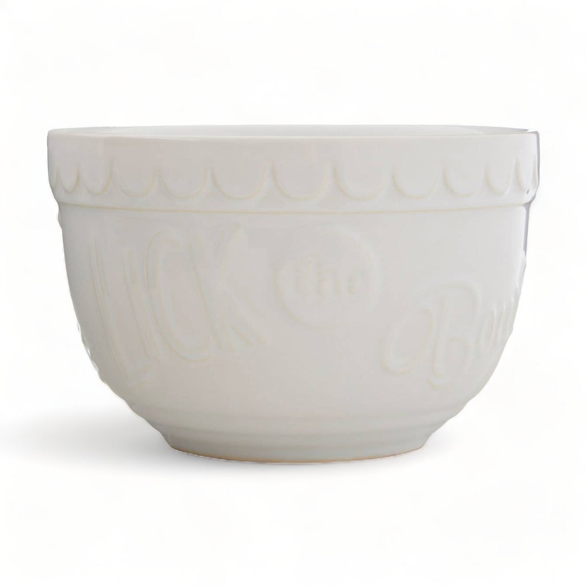 Set of 2 White Ceramic Mixing Bowls