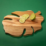 Tropical Leaf Acacia Wood Chopping Board