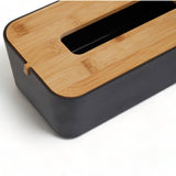 Black Bamboo Tissue Box Cover