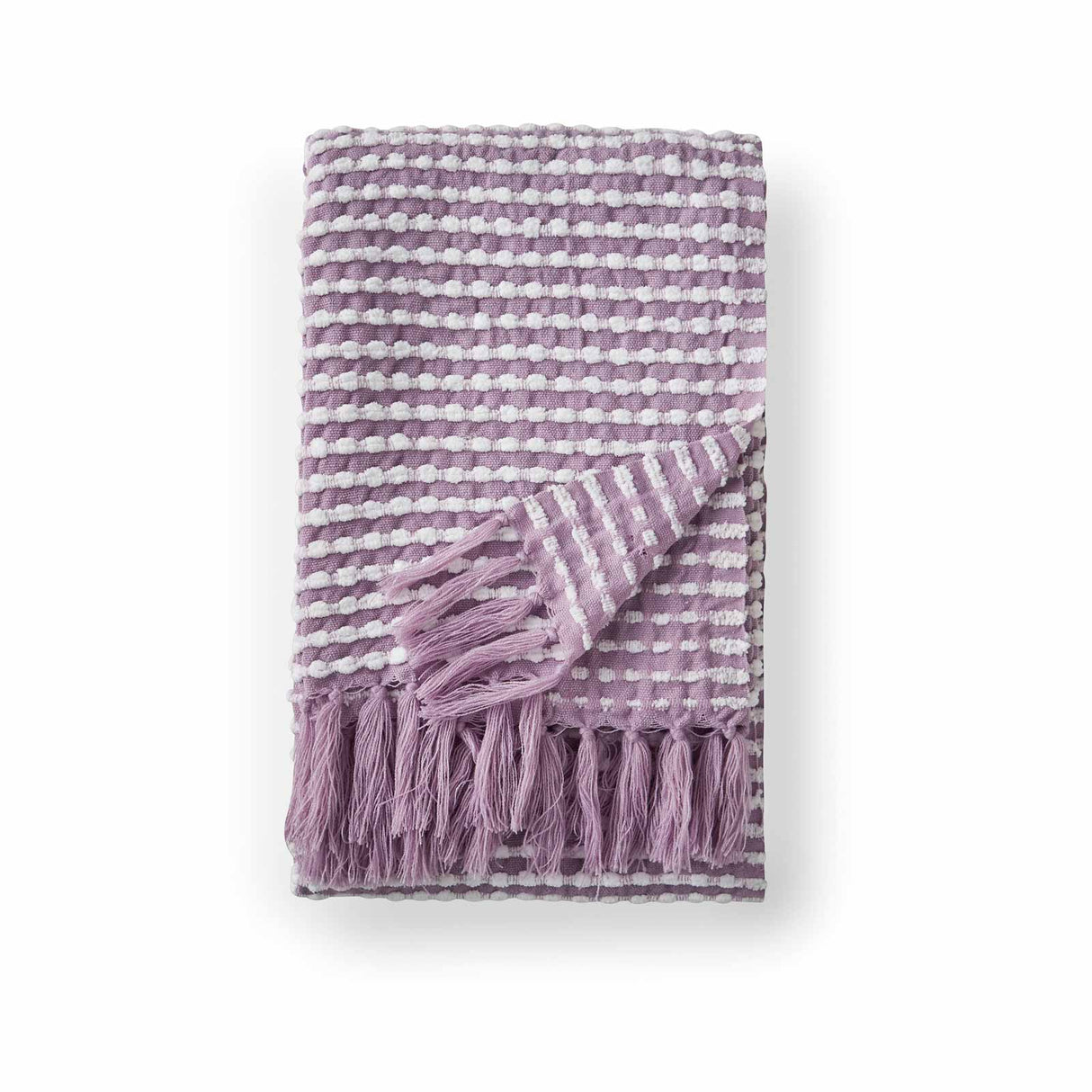 Stab Stitch Throw Lilac