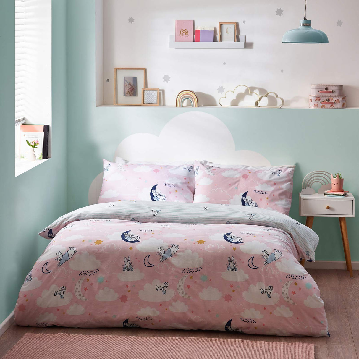 Peter Rabbit™ Sleepy Head Duvet Cover Set Pink