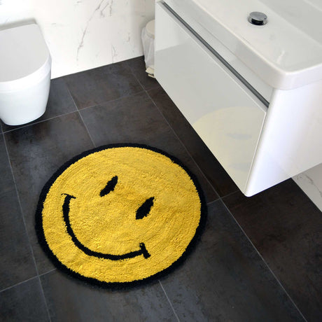 Happy Face Reversible Bath Mat Bath Mat Allure   