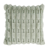 Carved Faux Fur Cushion Sage