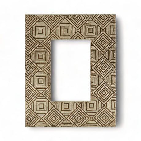 Geometric Silver Handcrafted Metal Photo Frame