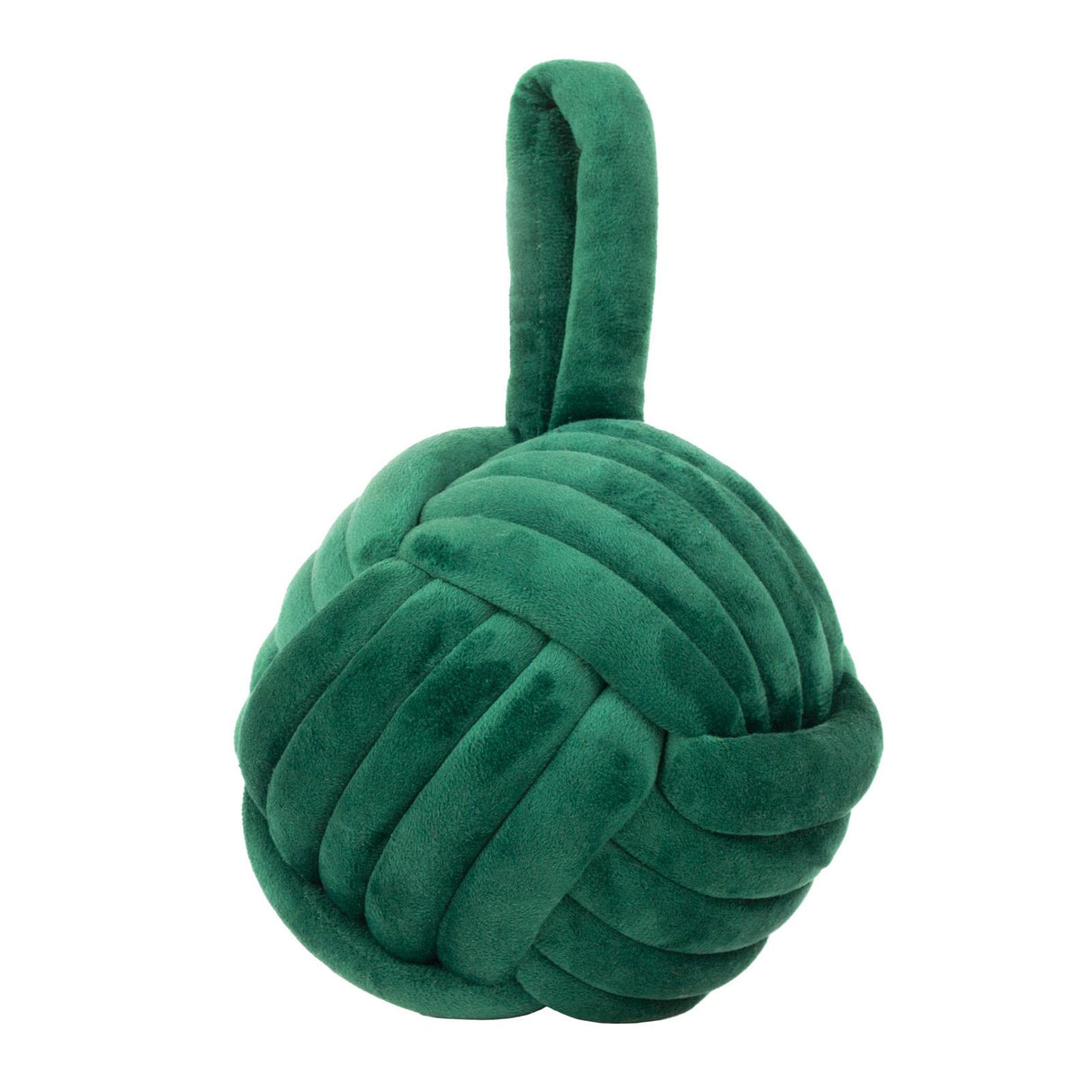 Knot Velvet Doorstop Emerald