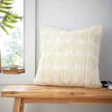 Chunky Marl Knit Cushion Cream