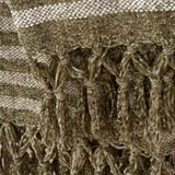 Stripe Chenille Throw Olive