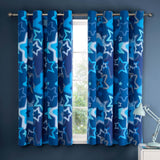 Ombre Stars Eyelet Curtains Blue