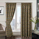 Georgia Chenille Tape Top Curtains Gold