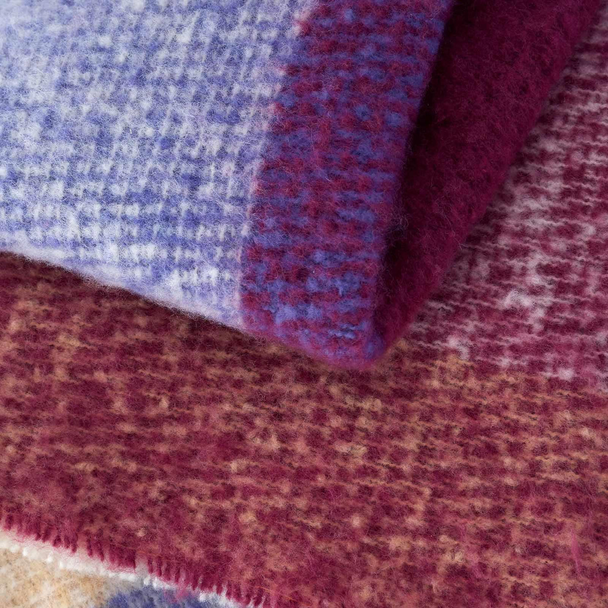 Faux Mohair Check Throw