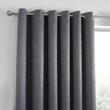 Strata Woven Dim Out Eyelet Curtains Charcoal