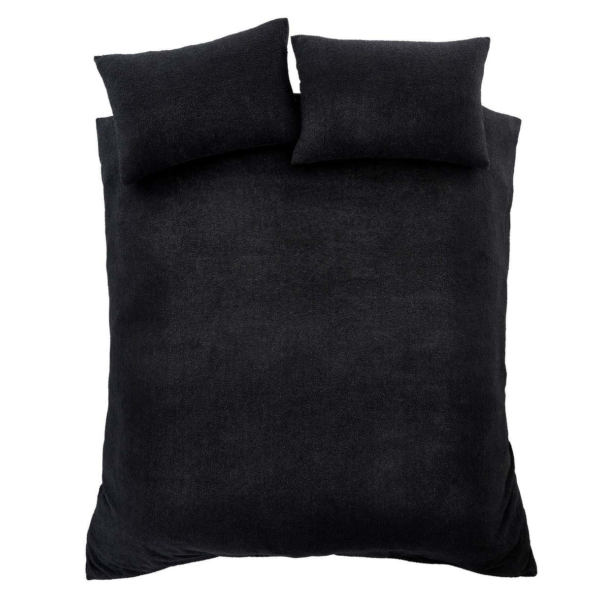 Soft Boucle Black Duvet Cover Set