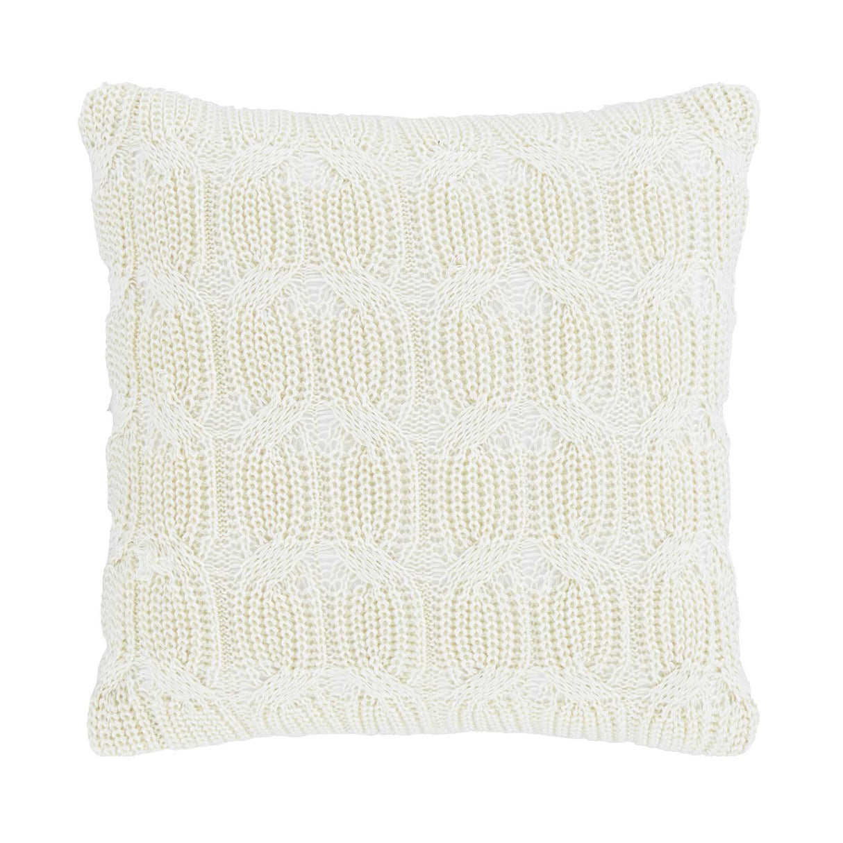 Chunky Marl Knit Cushion Cream