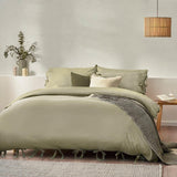 Mallow Bow Tie Soft Sage Duvet Cover Set