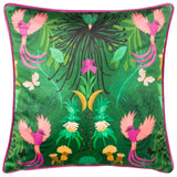 Maximalist Illustrated Velvet Cushion Cover 20" x 20"