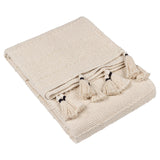 Caliche Woven Tasselled Throw Natural