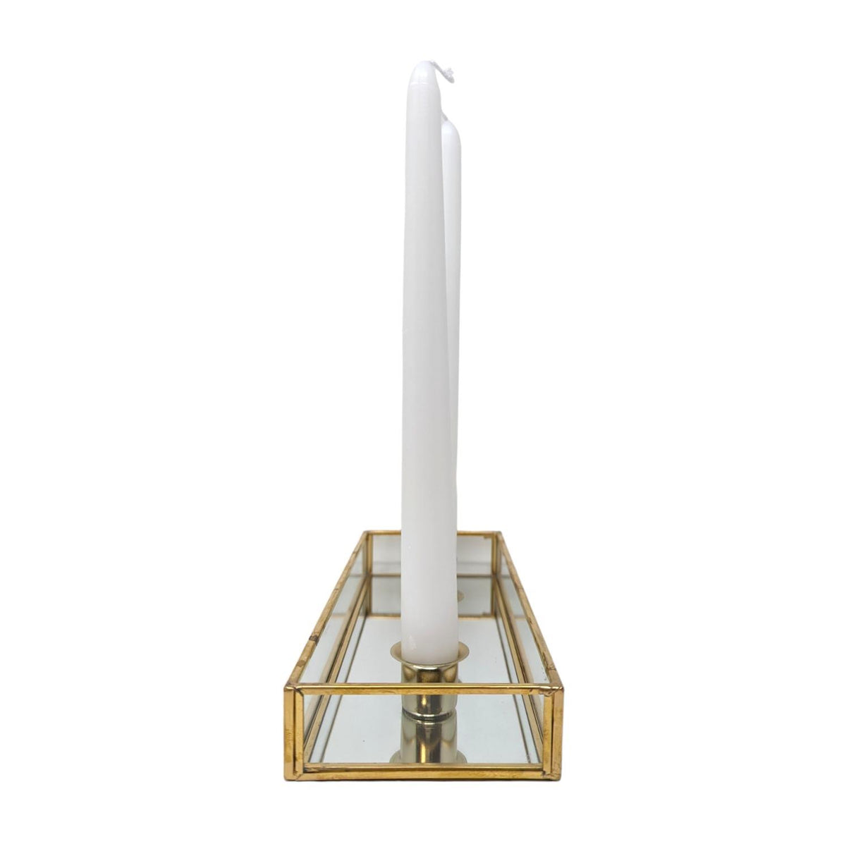 Gold Mirror Taper Candle Holder