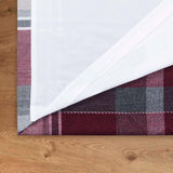 Braemar Tartan Check Tape Top Curtains Wine