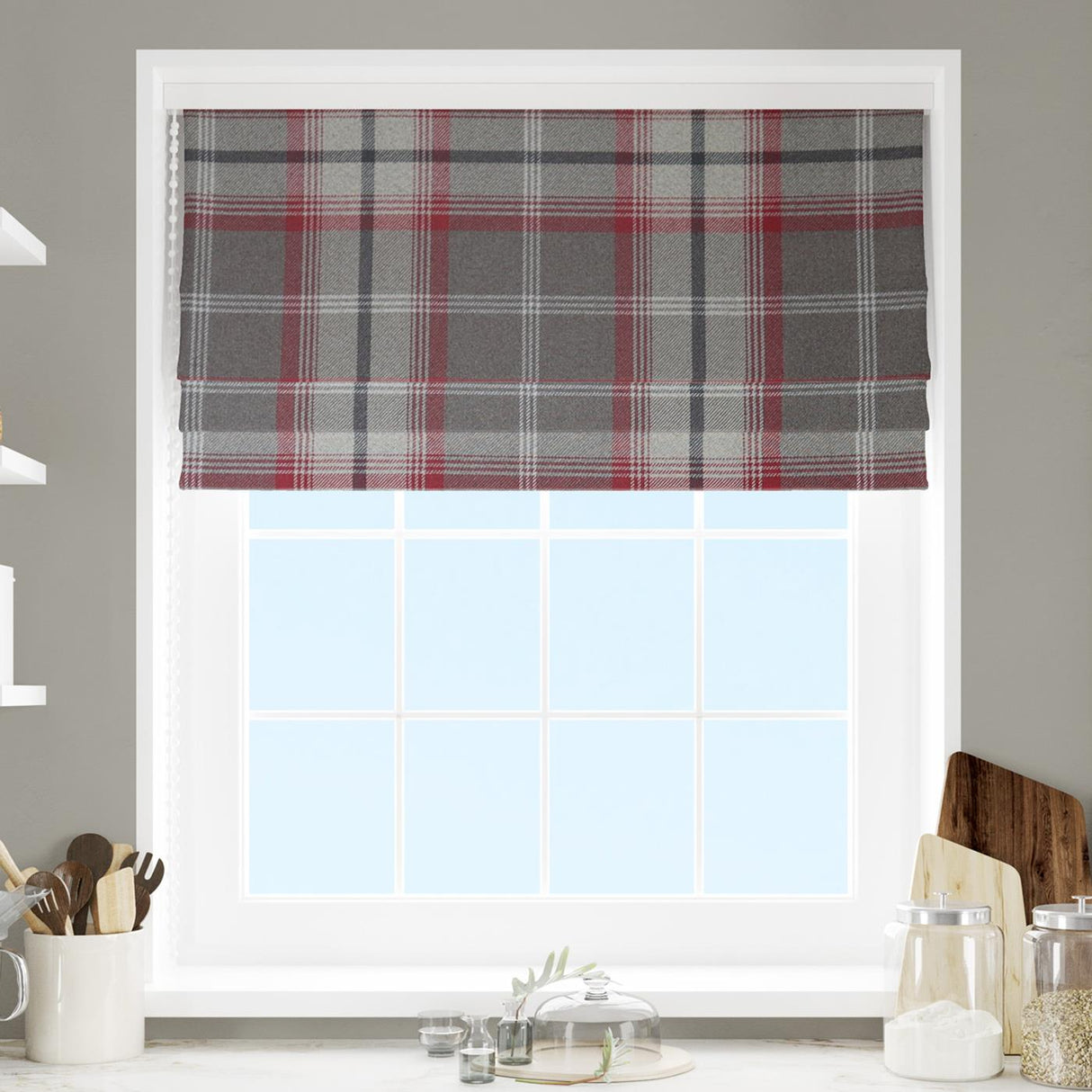 Hestia Rosso Made To Measure Roman Blind