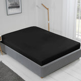 Lyla Microfibre Black Fitted Sheet