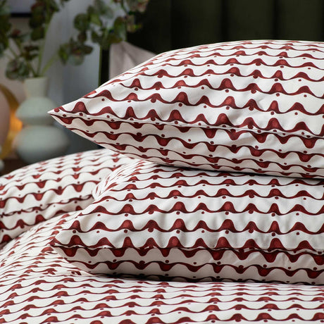 Avery Abstract Cotton Rich Chestnut Duvet Cover Set