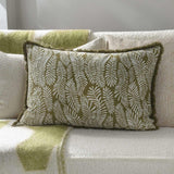 Frond Rectangular Cushion Olive