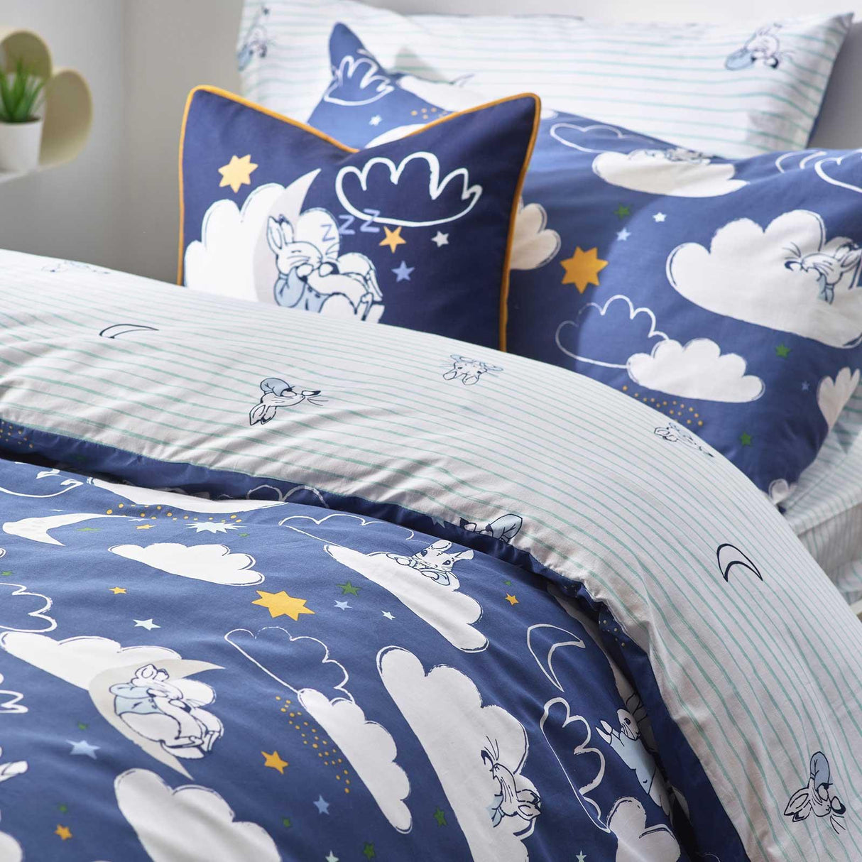 Peter Rabbit™ Sleepy Head Duvet Cover Set Blue