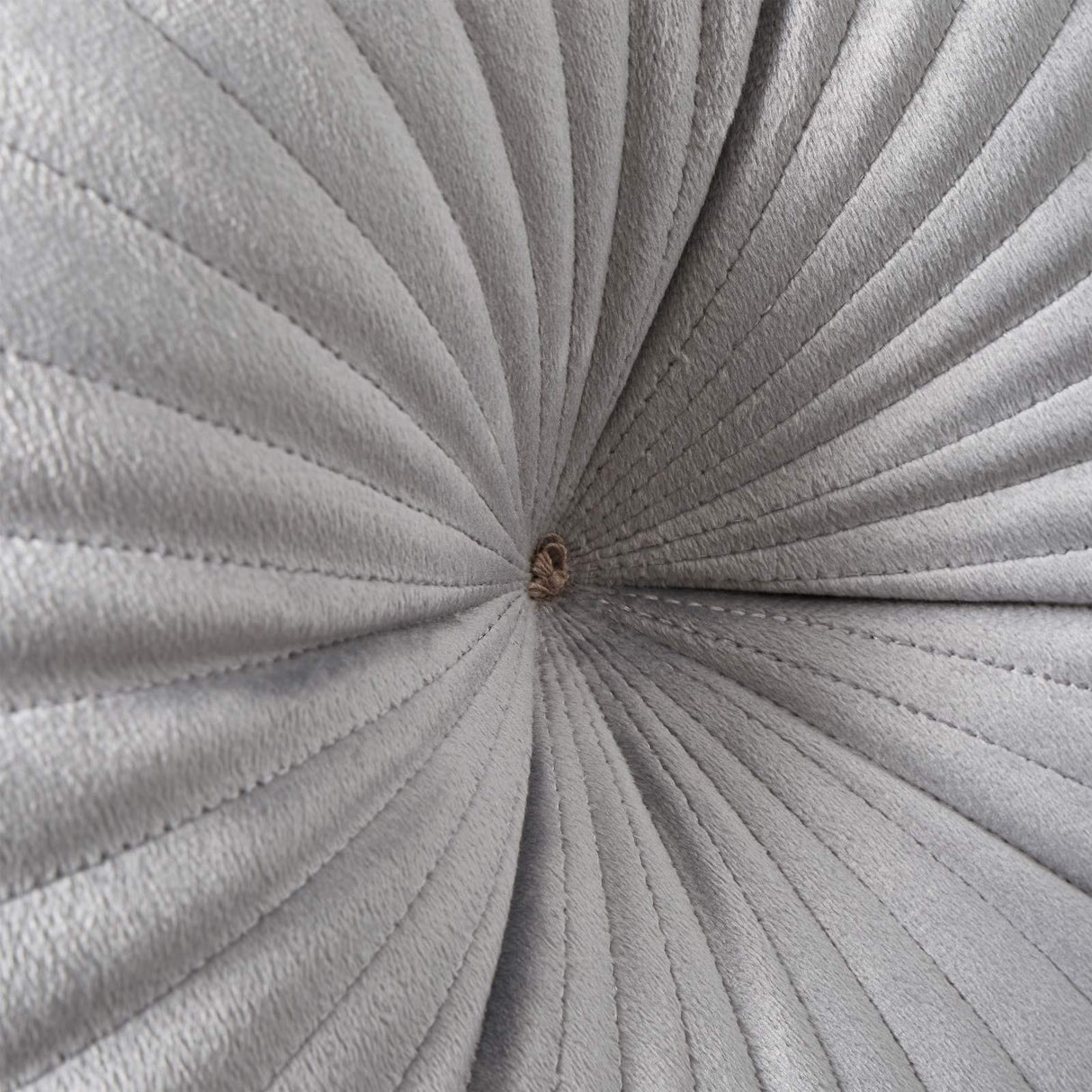 Pleated Round Cushion Grey