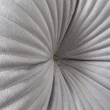 Pleated Round Cushion Grey